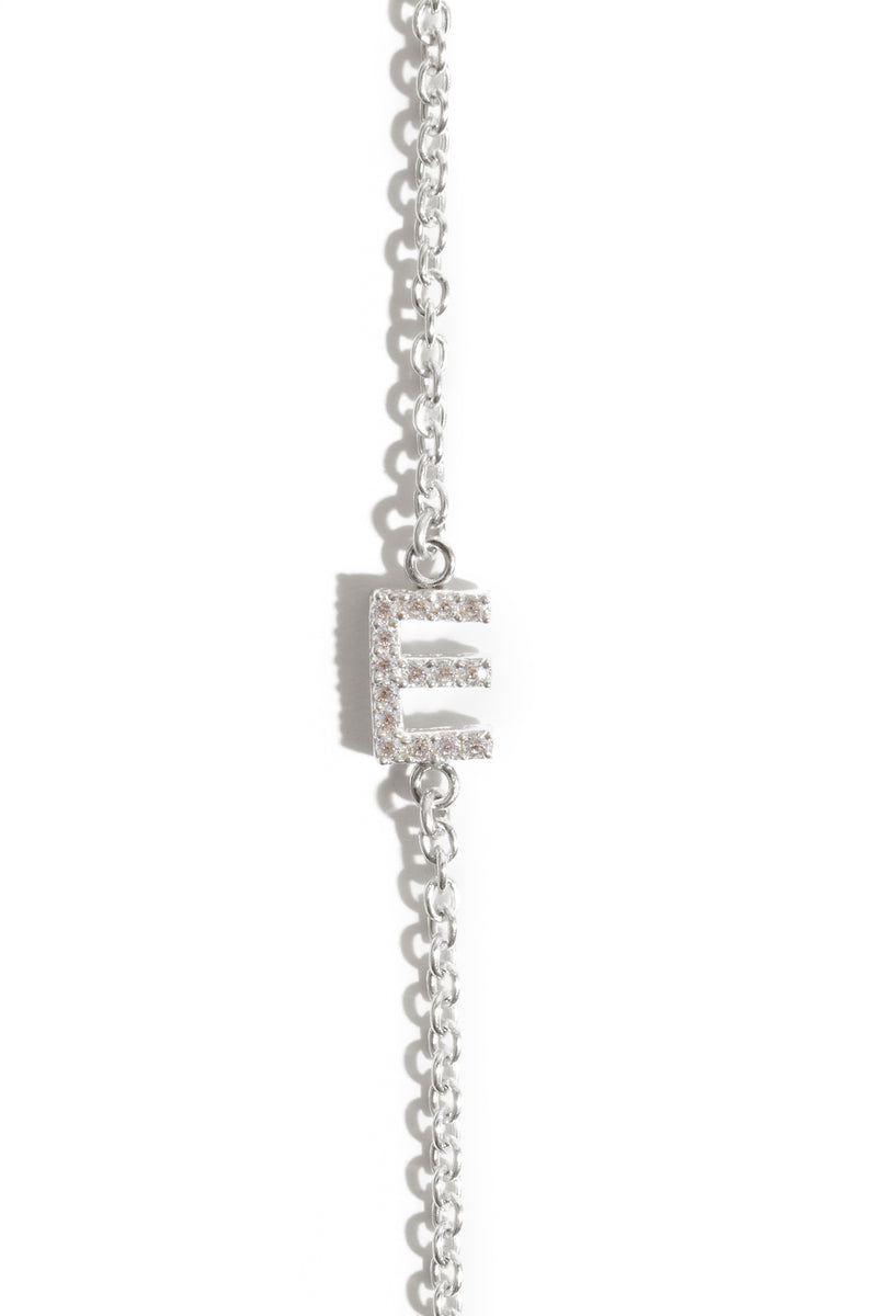 Alphabetic Pavé Bracelet in Silver