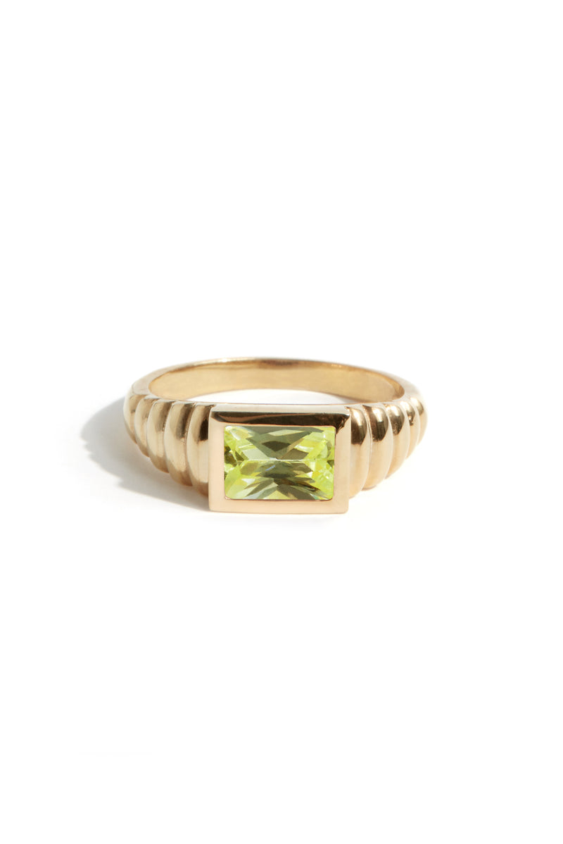 Baguette Art Deco Ring in Gold