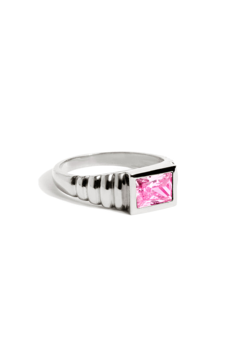 Baguette Art Deco Ring in Silver