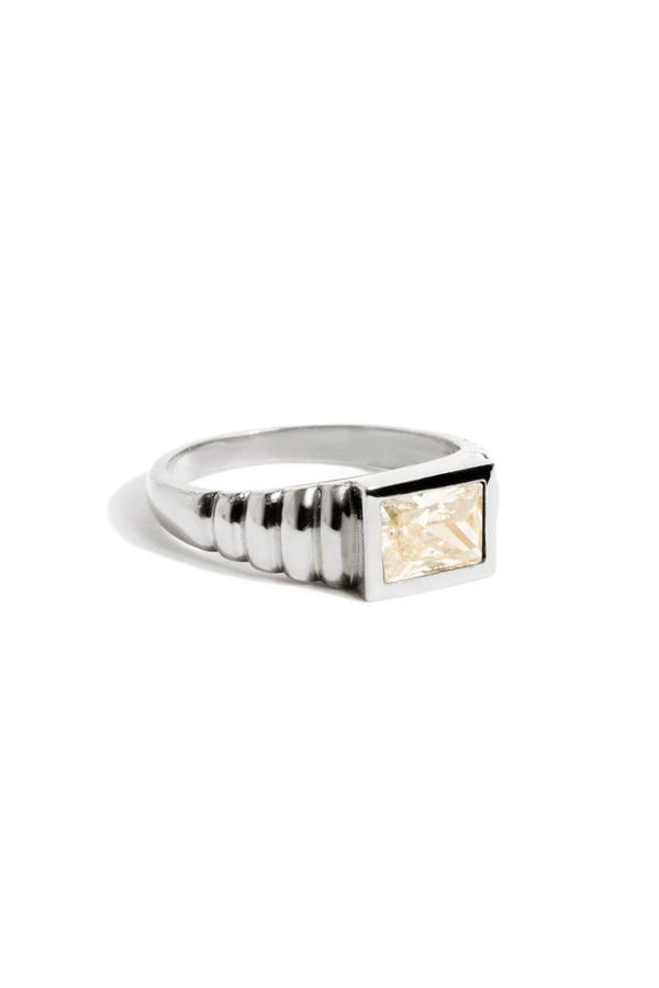 Baguette Art Deco Ring in Silver