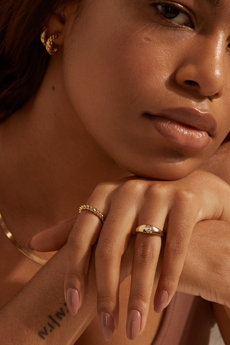 Maxi Braided Ring in Silver