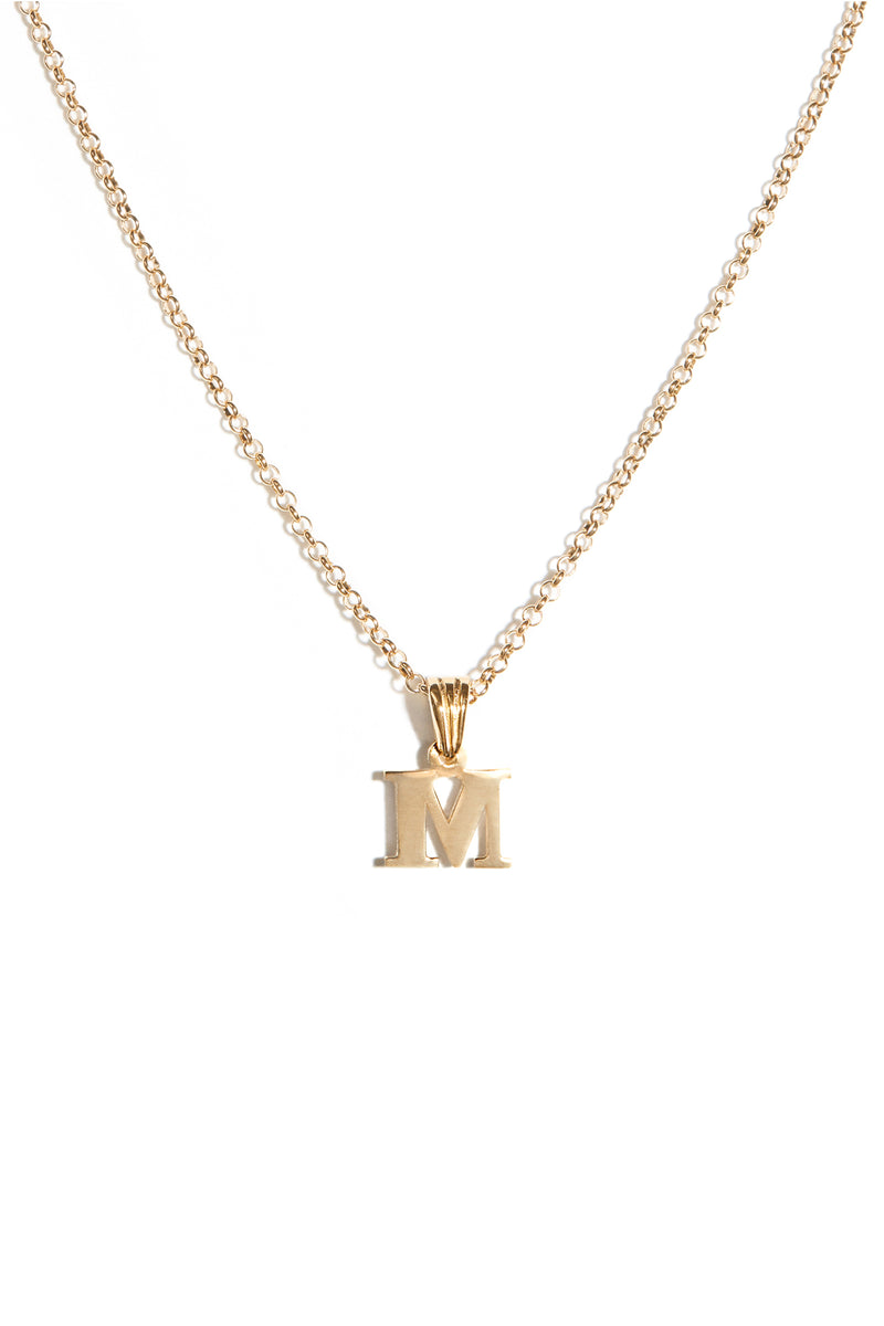 Alphabetic Pendant in Gold