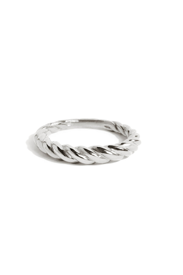 Maxi Braided Ring in Silver