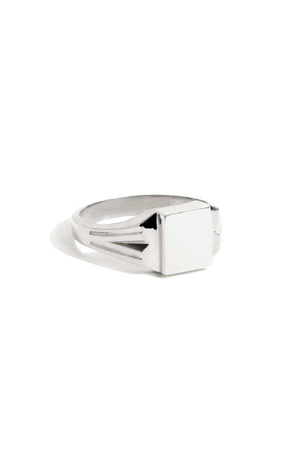 Square Signet Ring in Silver