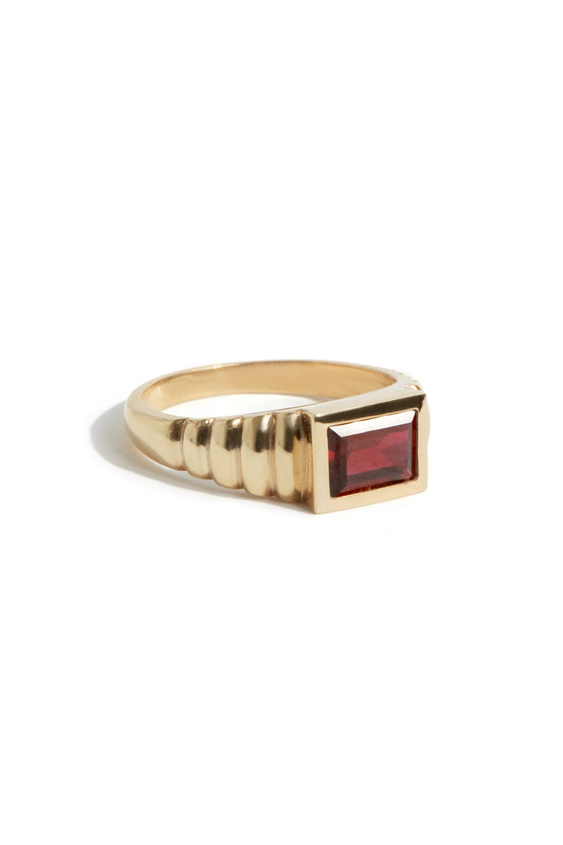 Baguette Art Deco Ring in Gold