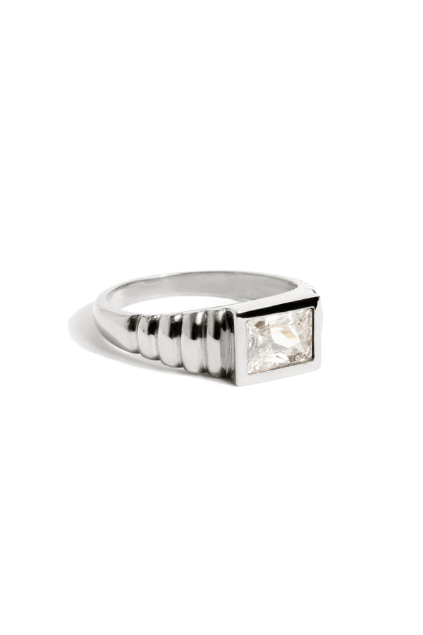 Baguette Art Deco Ring in Silver