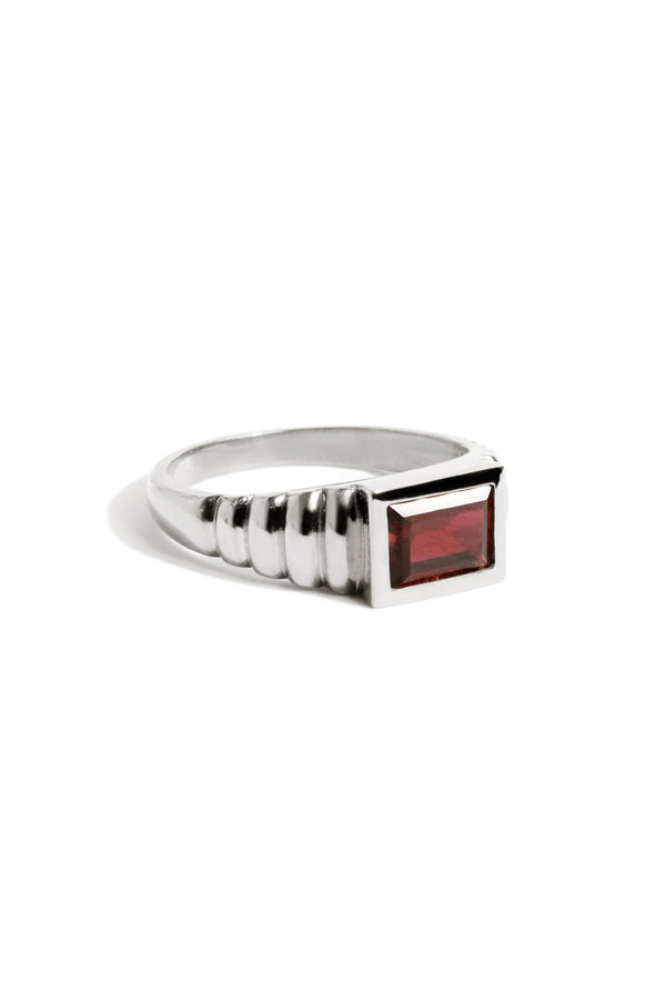 Baguette Art Deco Ring in Silver