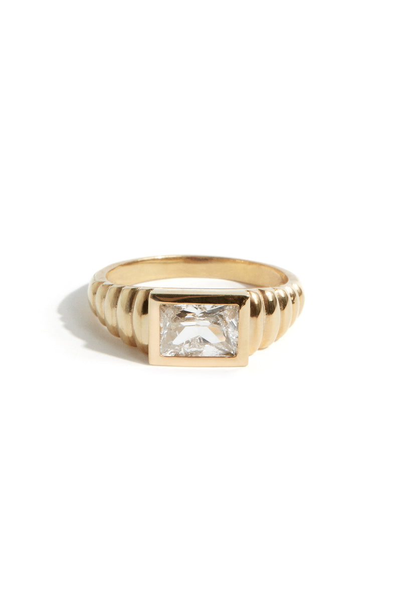 Baguette Art Deco Ring in Gold