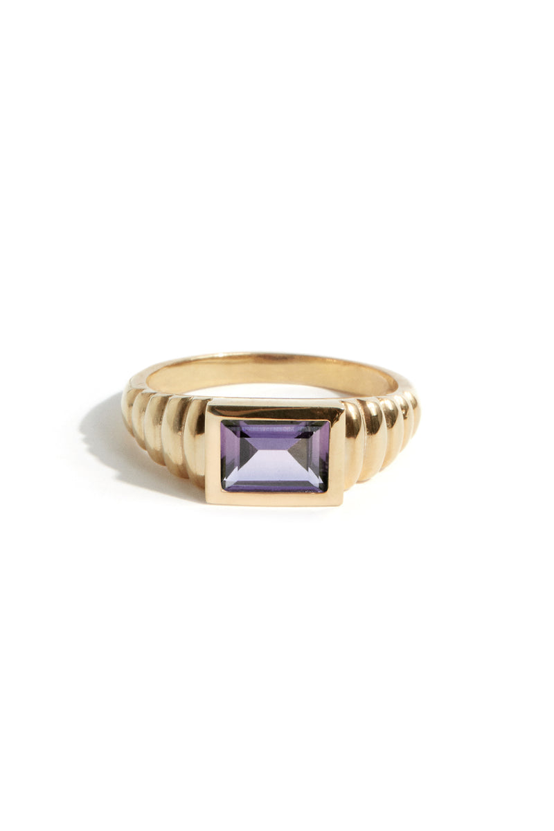 Baguette Art Deco Ring in Gold