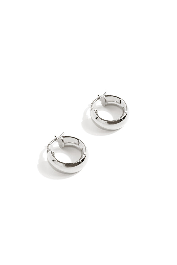 Baby Chunky Hoops in Silver