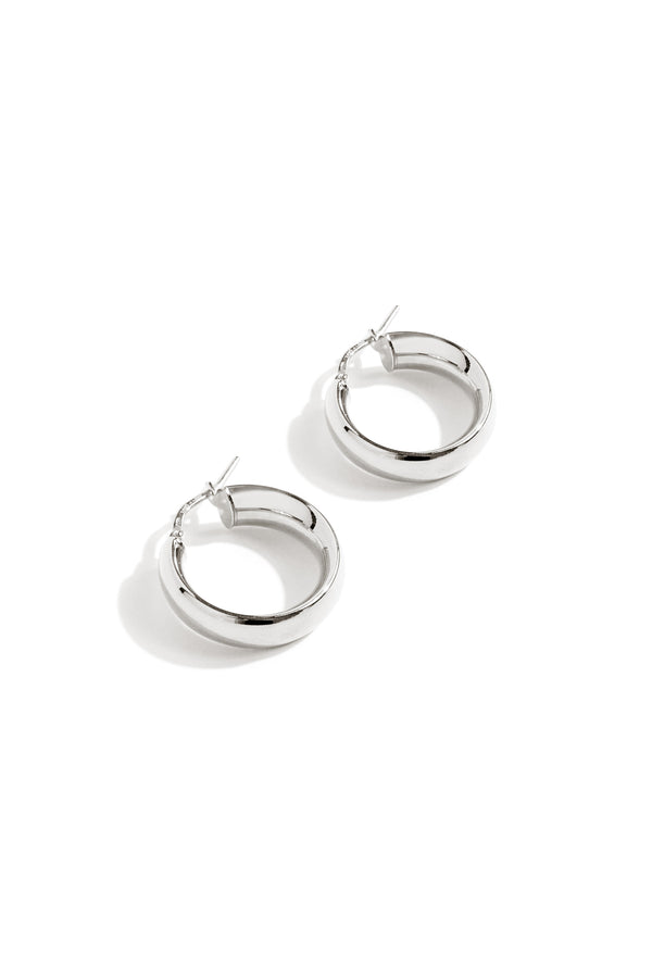 Chunky Hoops in Silver