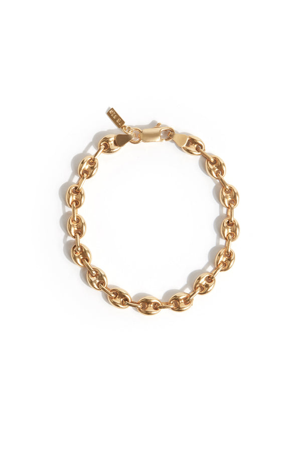 Coffee Bean Bracelet in Gold